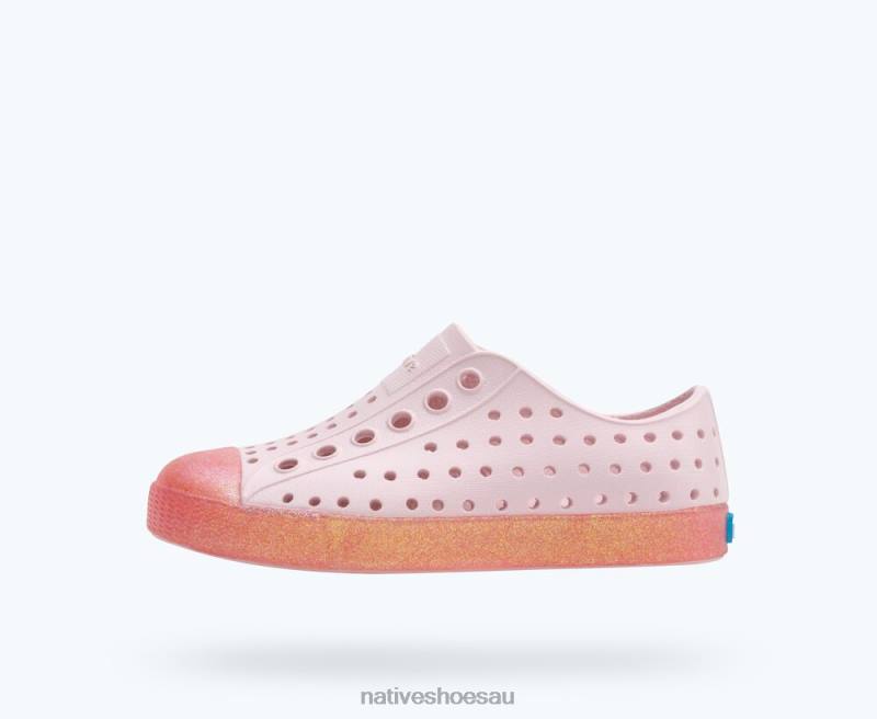 Footwear Native Shoes Jefferson Bling Milk Pink/ Princess Bling Kids 4DD0182