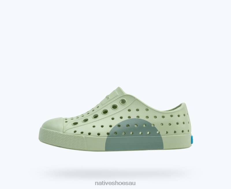 Footwear Native Shoes Jefferson Block Tea Green/ Loch Green Kids 4DD0212