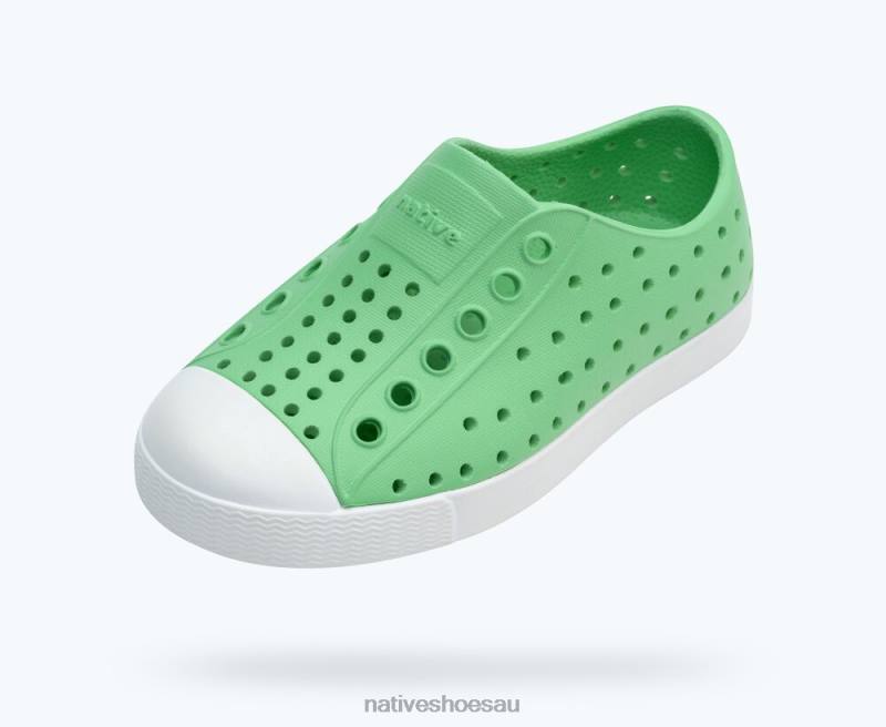 Footwear Native Shoes Jefferson Candy Green/ Shell White Kids 4DD0251