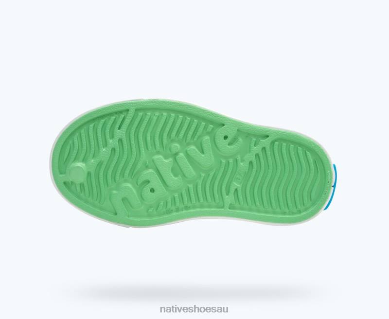 Footwear Native Shoes Jefferson Candy Green/ Shell White Kids 4DD0251