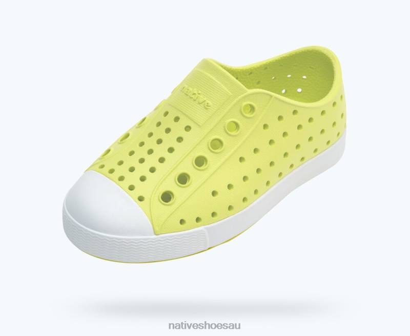 Footwear Native Shoes Jefferson Celery Green/ Shell White Kids 4DD0116