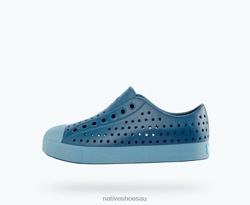 Footwear Native Shoes Jefferson Challenger Blue/ Still Blue Kids 4DD0228