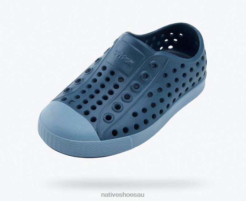 Footwear Native Shoes Jefferson Challenger Blue/ Still Blue Kids 4DD0228