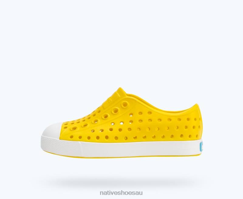 Footwear Native Shoes Jefferson Crayon Yellow/ Shell White Kids 4DD0131