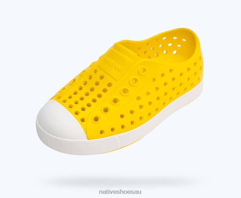 Footwear Native Shoes Jefferson Crayon Yellow/ Shell White Kids 4DD0131