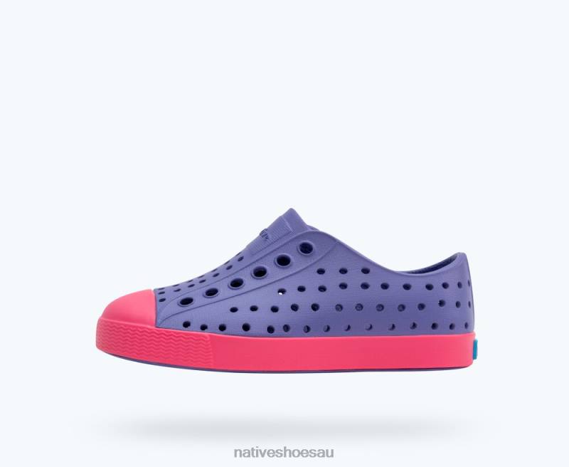 Footwear Native Shoes Jefferson Haze Purple/ Dazzle Pink Kids 4DD0246 - Click Image to Close