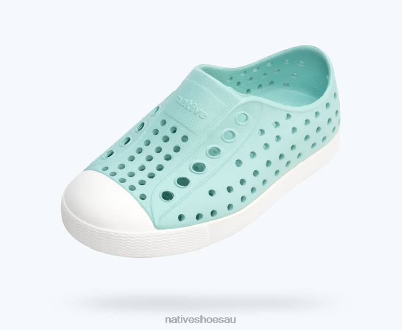 Footwear Native Shoes Jefferson Hydrangea Blue/ Shell White Kids 4DD0129