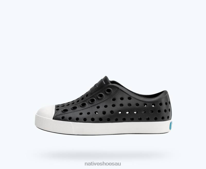 Footwear Native Shoes Jefferson Jiffy Black/ Shell White Kids 4DD0189 - Click Image to Close