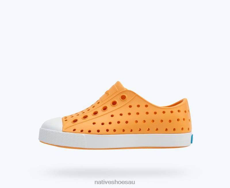 Footwear Native Shoes Jefferson Papaya Orange/ Shell White Kids 4DD0115