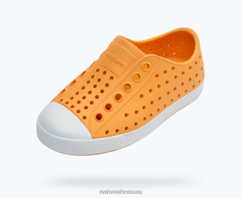 Footwear Native Shoes Jefferson Papaya Orange/ Shell White Kids 4DD0115