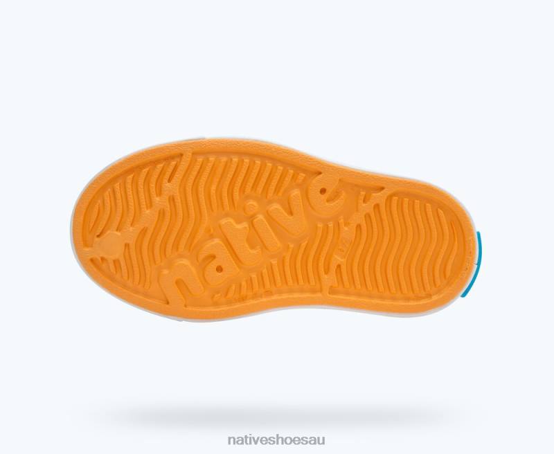 Footwear Native Shoes Jefferson Papaya Orange/ Shell White Kids 4DD0115