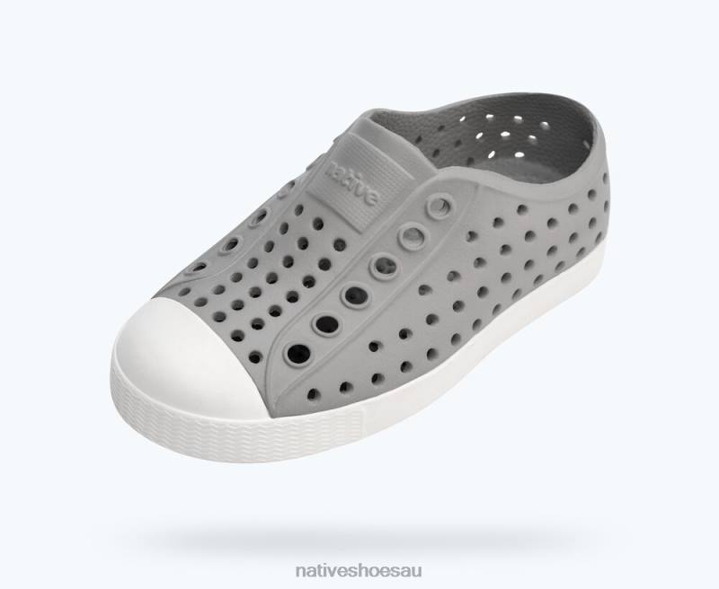 Footwear Native Shoes Jefferson Pigeon Grey/ Shell White Kids 4DD0132