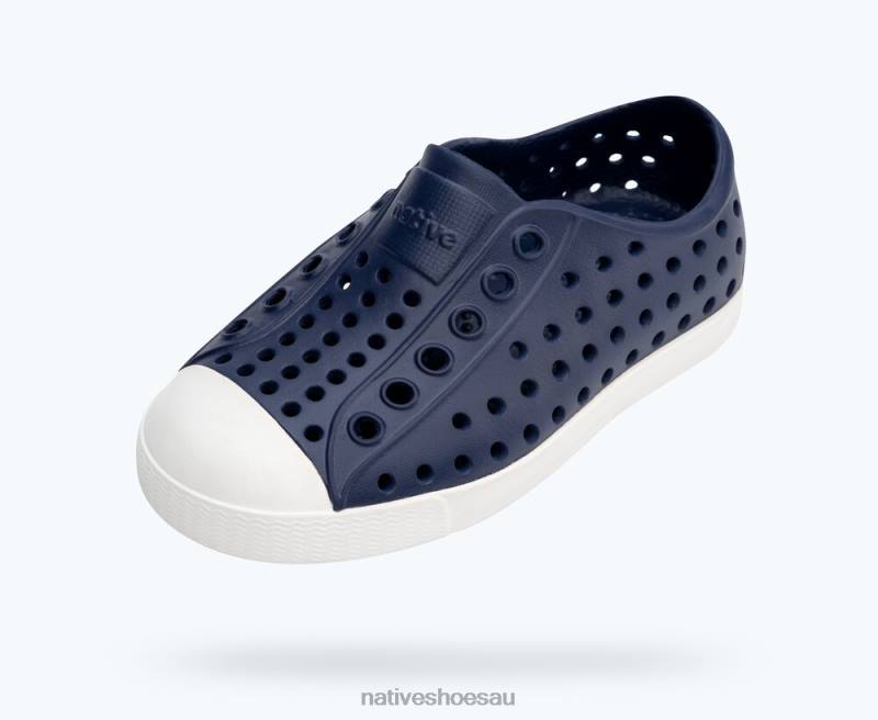 Footwear Native Shoes Jefferson Regatta Blue/ Shell White Kids 4DD0133