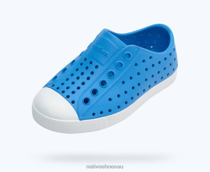 Footwear Native Shoes Jefferson Resting Blue/ Shell White Kids 4DD0243