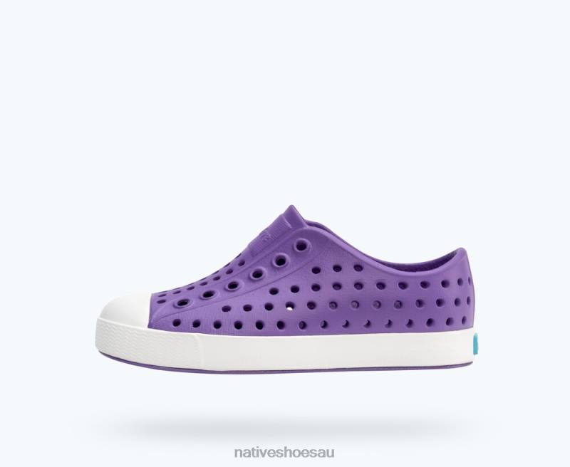 Footwear Native Shoes Jefferson Starfish Purple/ Shell White Kids 4DD0127 - Click Image to Close