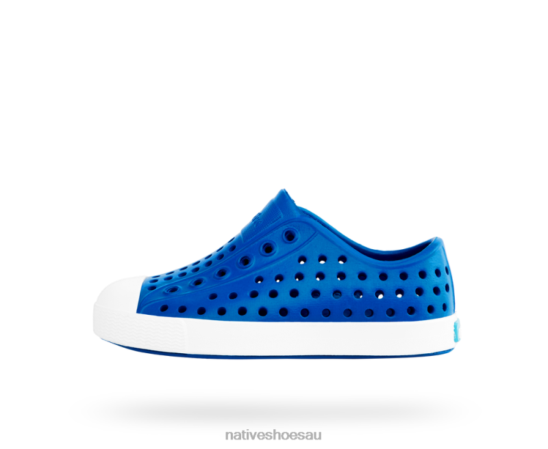 Footwear Native Shoes Jefferson Victoria Blue/Shell White Kids 4DD0125