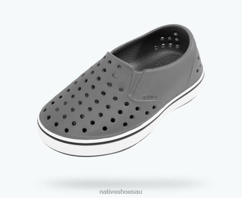 Footwear Native Shoes Miles Dublin Grey/ Shell White Kids 4DD0145