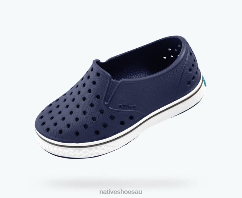 Footwear Native Shoes Miles Regatta Blue/ Shell White Kids 4DD0143