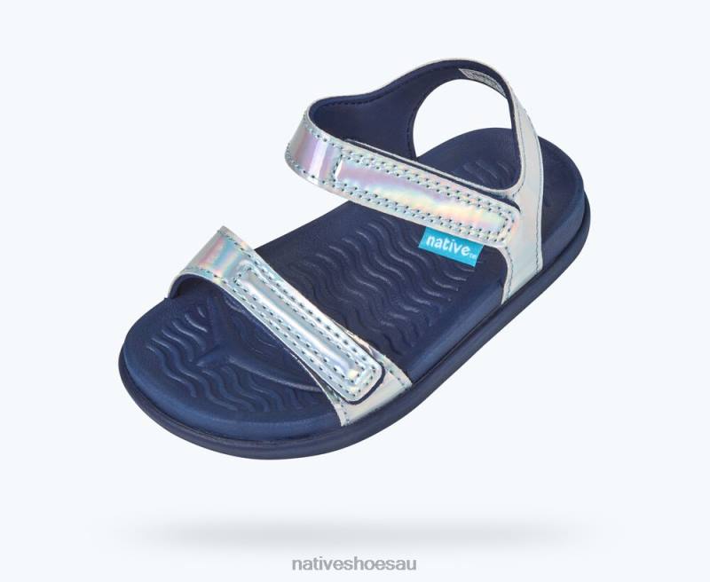 Footwear Native Shoes Charley Hologram Hologram/ Regatta Blue Kids 4DD0104