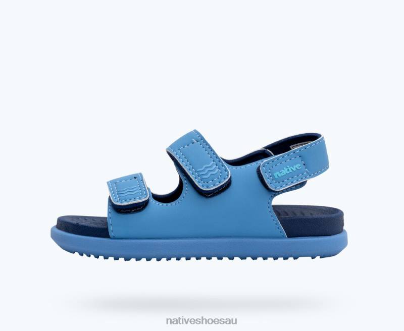 Footwear Native Shoes Frankie Sugarlite Resting Blue/ Regatta Blue Kids 4DD0106