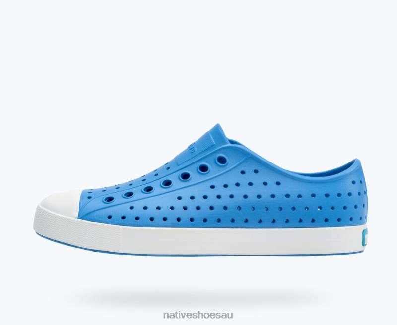 Footwear Native Shoes Jefferson Resting Blue/ Shell White Men 4DD041 - Click Image to Close