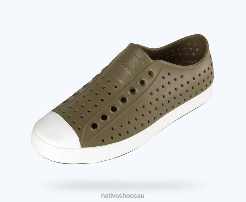 Footwear Native Shoes Jefferson Utili Green/ Shell White Men 4DD061