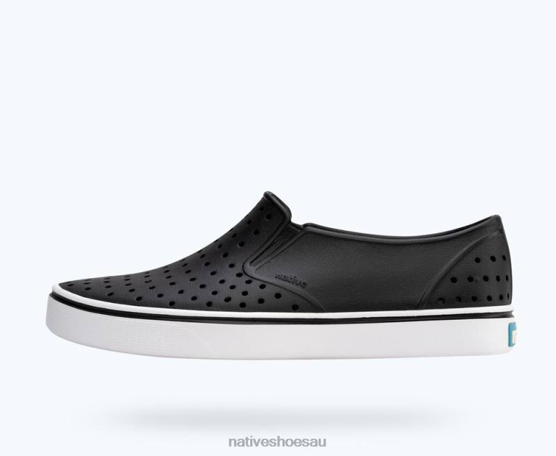 Footwear Native Shoes Miles Jiffy Black/ Shell White Men 4DD048 - Click Image to Close