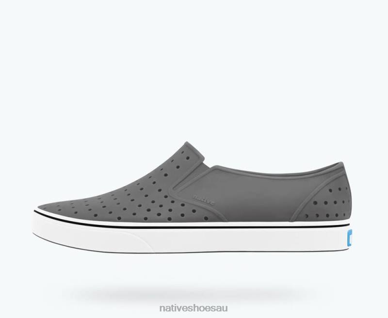 Footwear Native Shoes Miles Dublin Grey/ Shell White Women 4DD078 - Click Image to Close